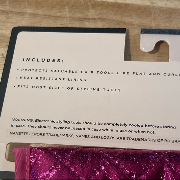 Nanette Lepore hair tool travel case.Brand new. Hot pink color. Super cute! - Picture 4 of 4